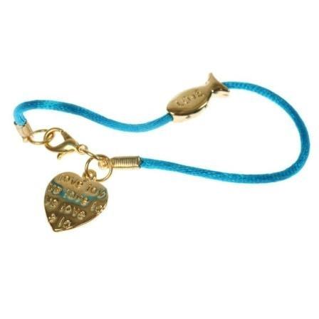 24 K Gold And Turquoise Color Love Bracelet 