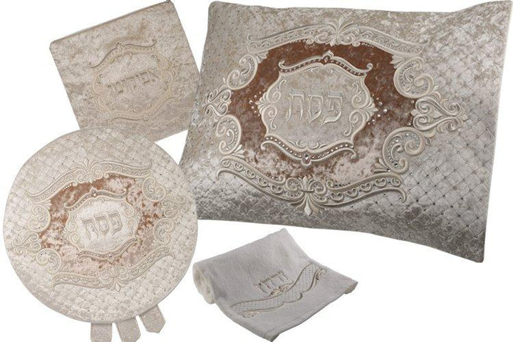4 Piece Deluxe Passover Seder Sets Marquise Beige 