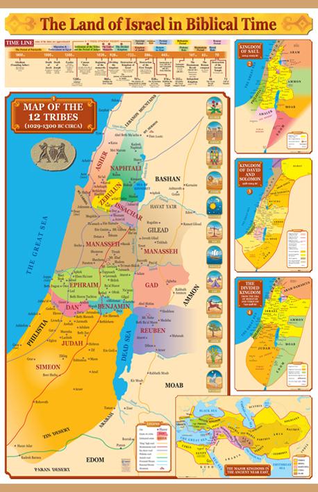 Ancient Biblical Empire Wall Maps Display Banners Biblical Israel English Banner 100 x 150cm 