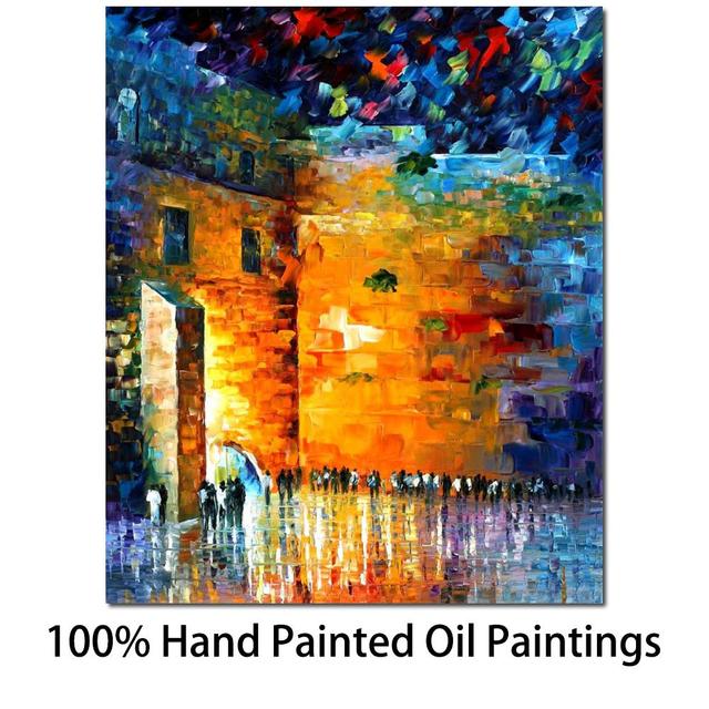 Art Wailing Western Wall Kotel oil painting canvas art 48 X 36 Inch Vertical 