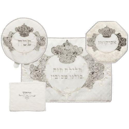 Brockett & Velvet Passover 4 Pcs Set: Passover, Afikoman & Pillow Covers With Towel Passover, Pesach 