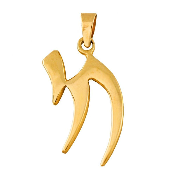Curved Shaped Font 'Chai' Pendant 16 inches Chain (40 cm) 