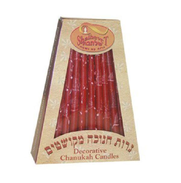 Decorative Chanuka Candles. Available In Blue-White/Purple/Red 