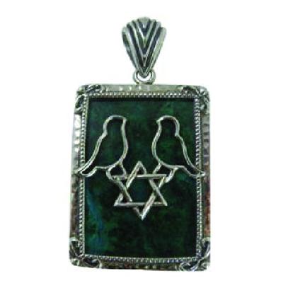 Eilat Stone Peace Dove Pendant Necklace Collection 1 