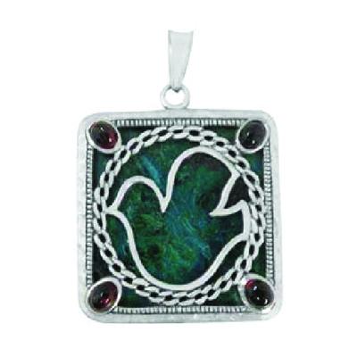 Eilat Stone Peace Dove Pendant Necklace Collection 4 