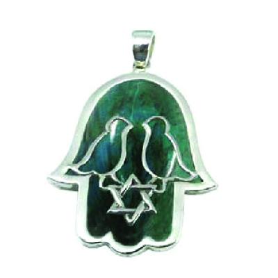 Eilat Stone Peace Dove Pendant Necklace Collection 6 