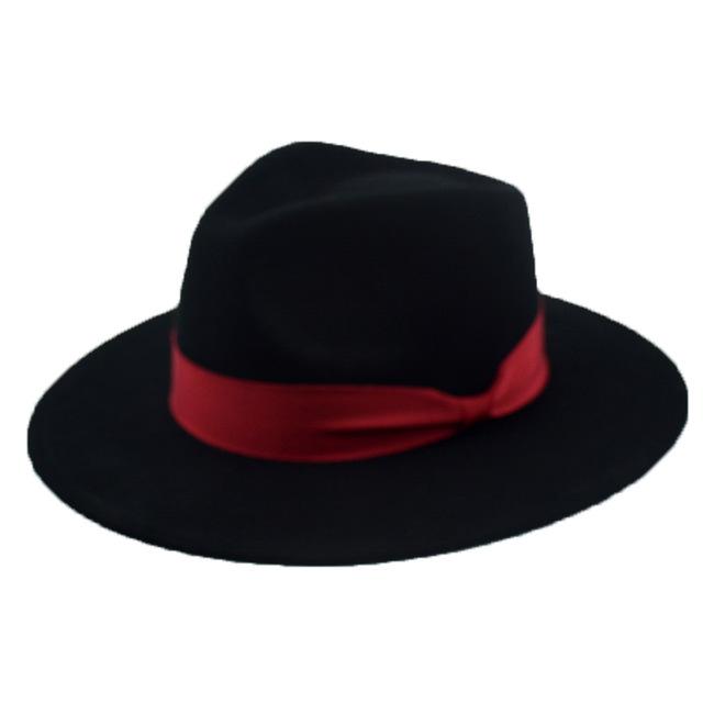 Fedora Hats For Men & Women Winter Wool Felt Hat Black 1 