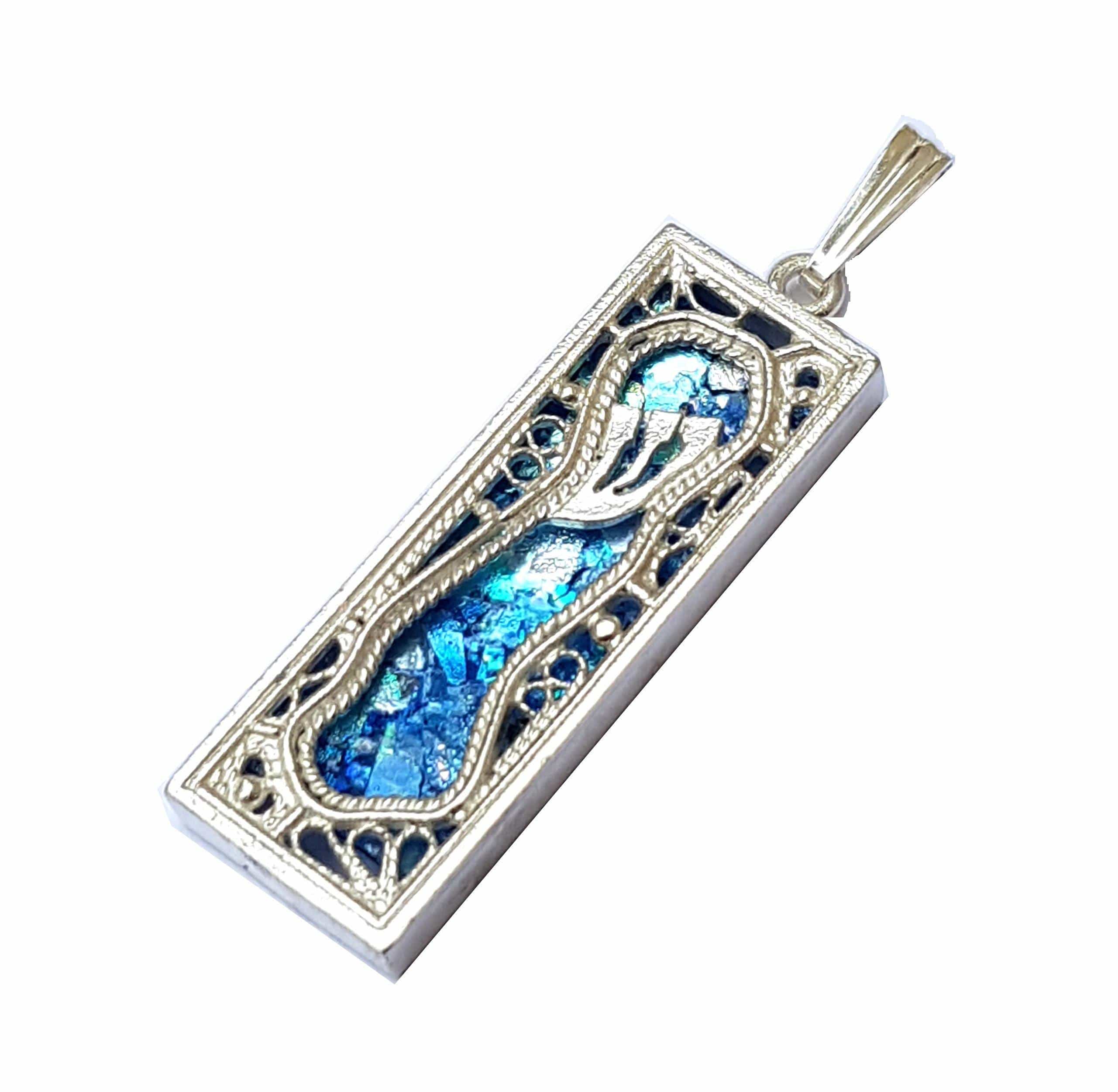 Sterling Silver Filigree buy Mezuzah Necklace