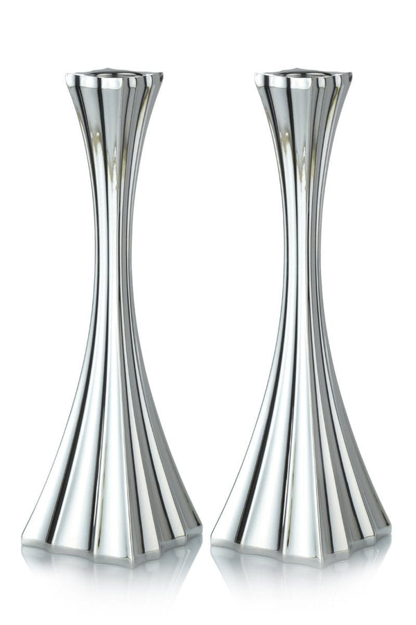 Galil Sterling Silver Smooth Finish Candlesticks 