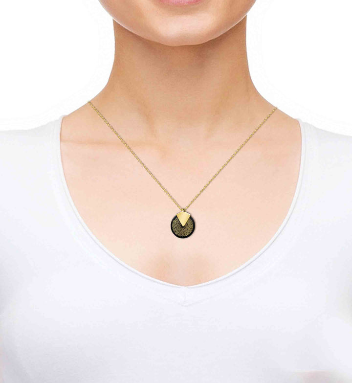 "I Love You" in 120 Languages, 14k Gold Necklace, Onyx Necklace 