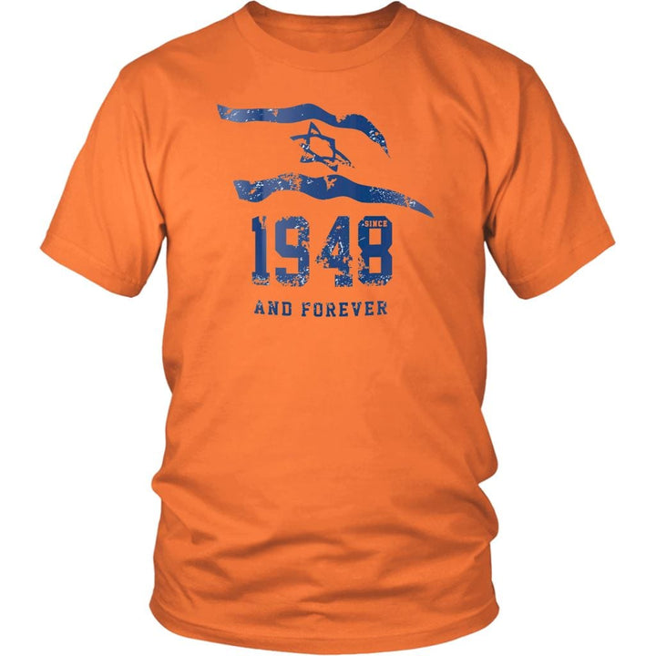 Israel 1948 and Forever Men's Shirts T-shirt District Unisex Shirt Orange S