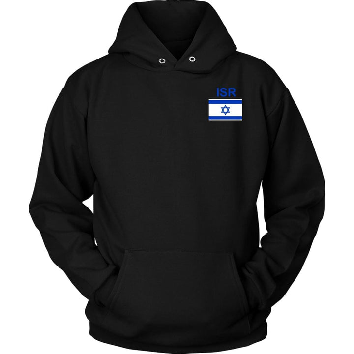 Israel Sport Hoodie Sweatshirt Double Print T-shirt Unisex Hoodie Black S
