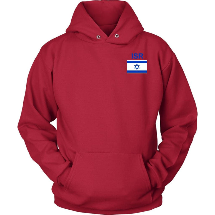 Israel Sport Hoodie Sweatshirt Double Print T-shirt Unisex Hoodie Red S