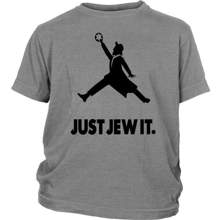 Just Jew It Sporty Shirt Tops T-shirt District Youth Shirt Sport Grey XS
