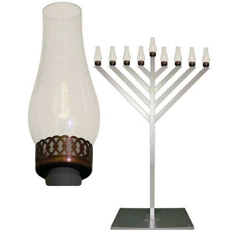 Set of 9 Brass-Plated Menorah Candle Cups with Screws