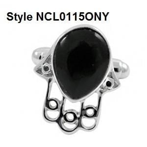 Men's Cufflinks Collection Chrysocolla & Onyx Stones NCL0115NY 