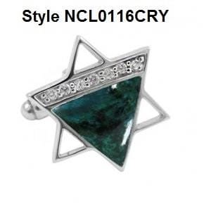 Men's Cufflinks Collection Chrysocolla & Onyx Stones NCL0116CRY 