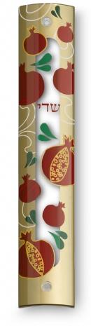 Modern Mezuzah Scroll Cases - Graphic Technology Grapes 