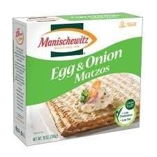 Passover Matzos. Matzah Crackers Box Unleavened Bread Egg Onion 