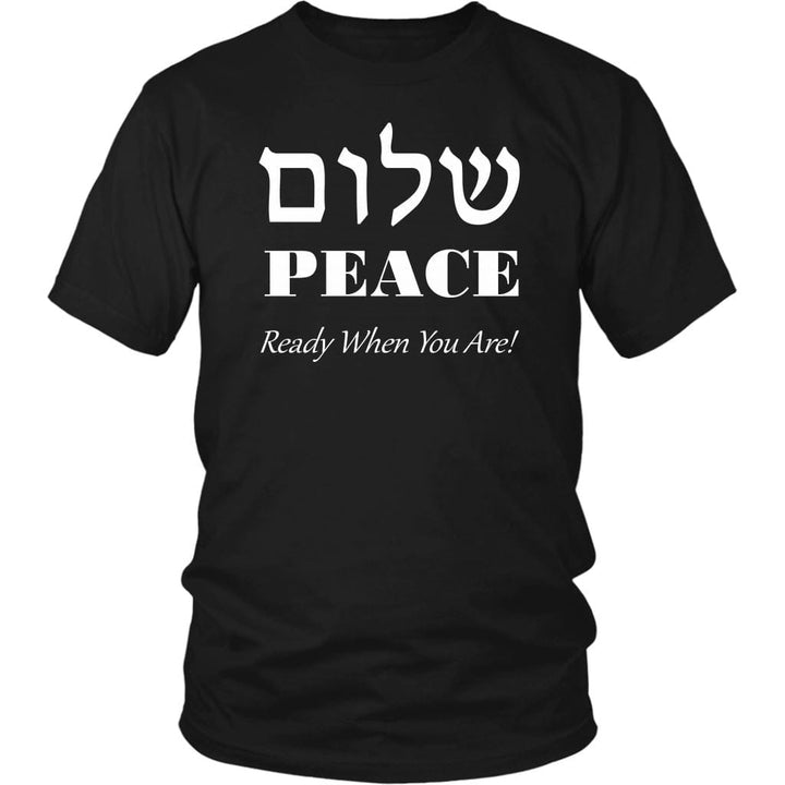 Peace Shirt Top T-shirt District Unisex Shirt Black S