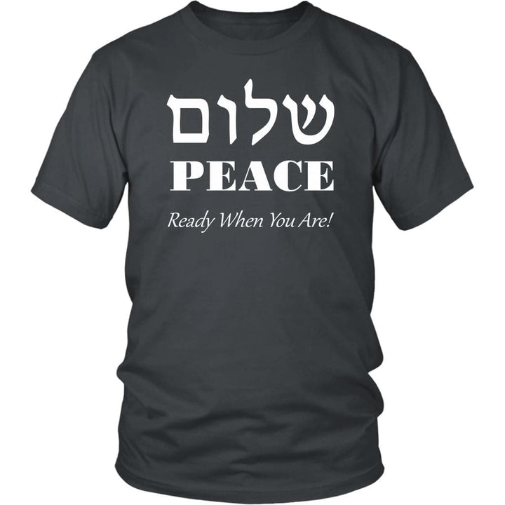 Peace Shirt Top T-shirt District Unisex Shirt Charcoal S