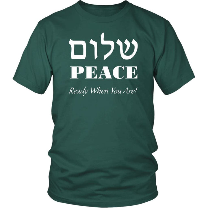 Peace Shirt Top T-shirt District Unisex Shirt Dark Green S