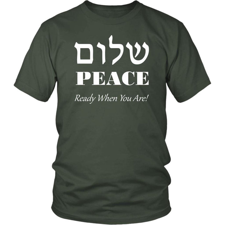Peace Shirt Top T-shirt District Unisex Shirt Olive S