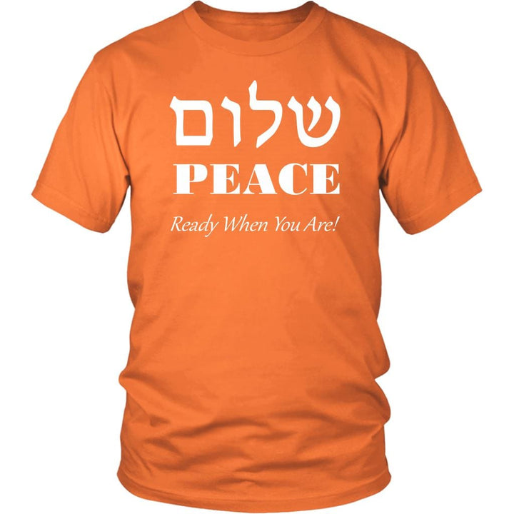 Peace Shirt Top T-shirt District Unisex Shirt Orange S