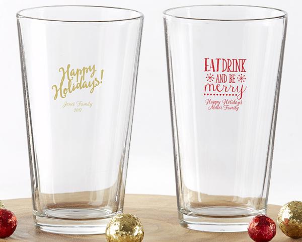 Personalized 16 oz. Stadium Cup - Adult Birthday Personalized 16 oz. Pint Glass - Holiday 