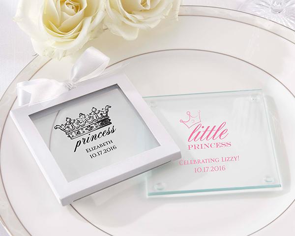 Personalized Glass Coaster - Beach Tides (Set of 12) Personalized Glass Coaster - Little Princess (Set of 12) 