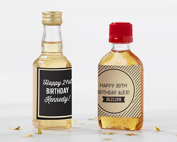 Personalized Mini Liquor Labels - Boozie Birthday 