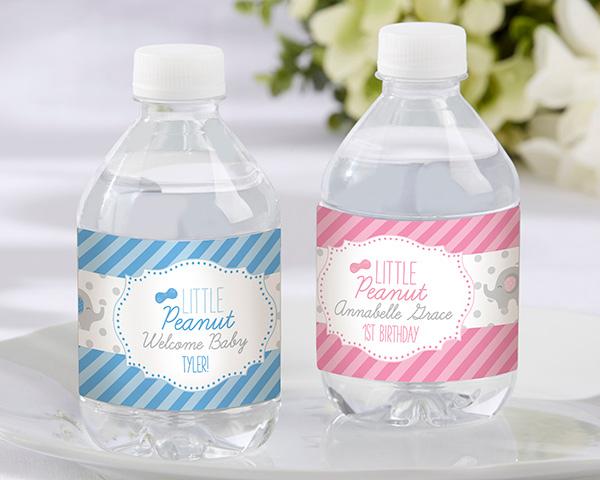 Personalized Water Bottle Labels - Kate's Nautical Wedding Collection Personalized Water Bottle Labels - Little Peanut 