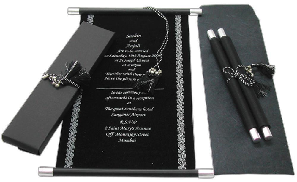 scroll invitations for Marriage, scroll invitations for Wedding
