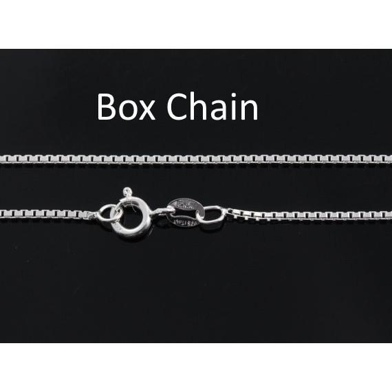Silver Jewelry Chains For Pendants Boxed Chain 24&quot; 