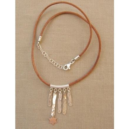 Silver & Leather Necklace 