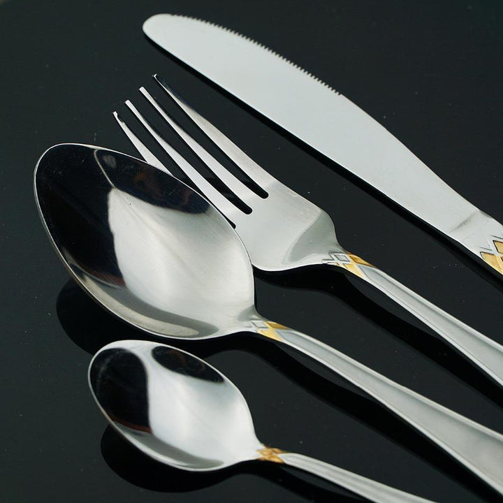 Stainless Steel Dinnerware 24 Pieces Cutlery Set tableware 