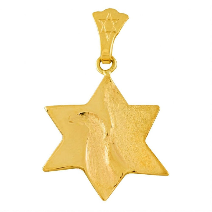 Star Of David With A Dove Design 16 inches Chain (40 cm) 