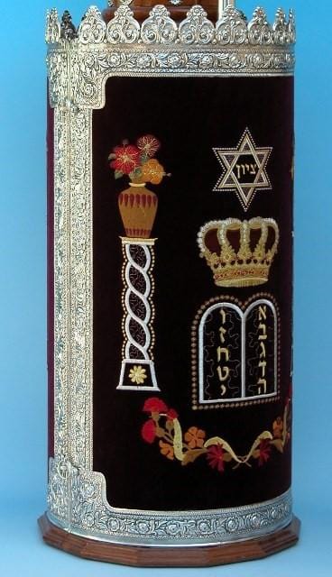 Velvet Torah Case - Sephardic / Sefardic Torah Case Embroidery IV 