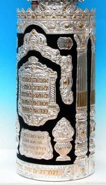 Velvet Torah Case - Sephardic / Sefardic Torah Case Solomon's Pillars 