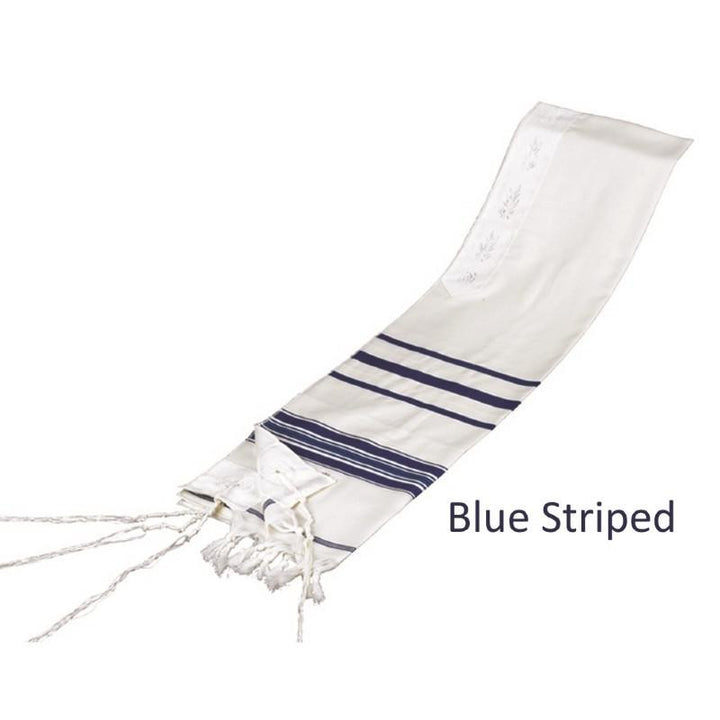 Wool Tallit Blue Stripes Classic Israel Prayer Shawl 
