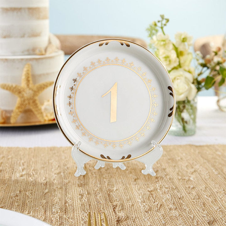 Tea Time Vintage Plate Table Numbers (1-6)-3