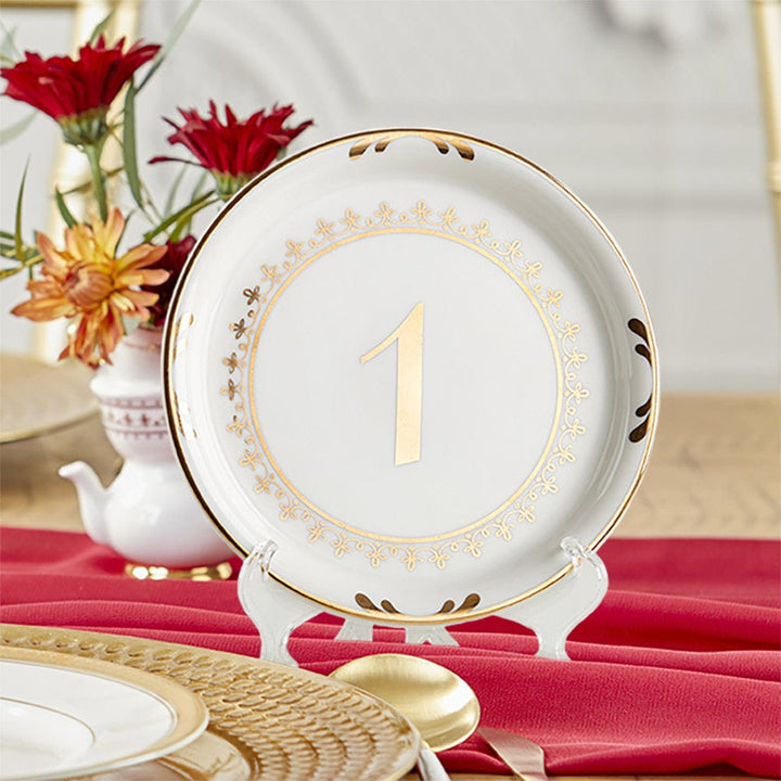 Tea Time Vintage Plate Table Numbers (1-6)-4