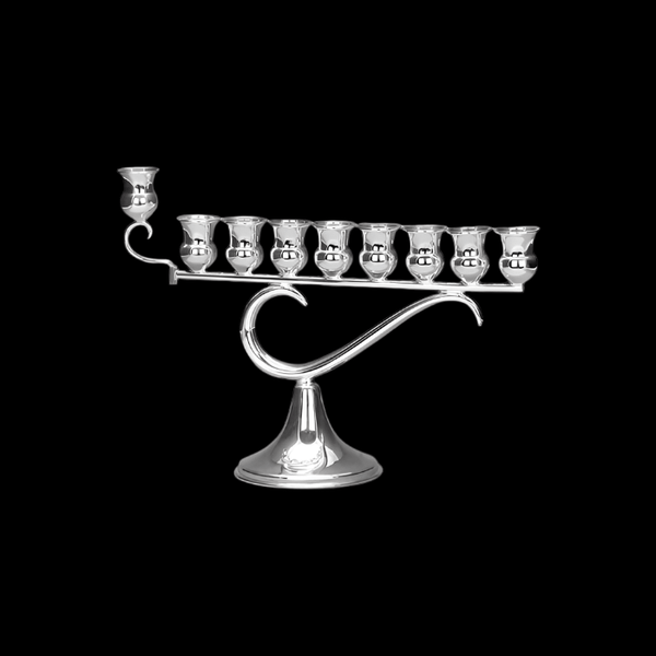 Swirl Mini Sterling Silver Menorah