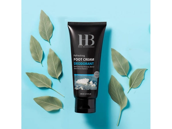 H&B Dead Sea Minerals Refreshing Foot Cream Deodarant, For Men