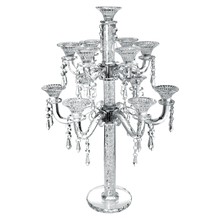 Crystal Candelabra Broken Glass 13 Branch 25"H-0