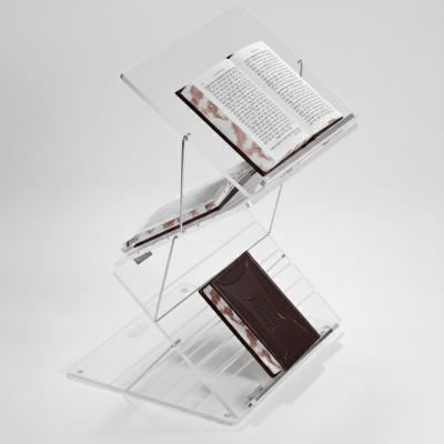 shalsheles Acrylic  book stand  3 layer