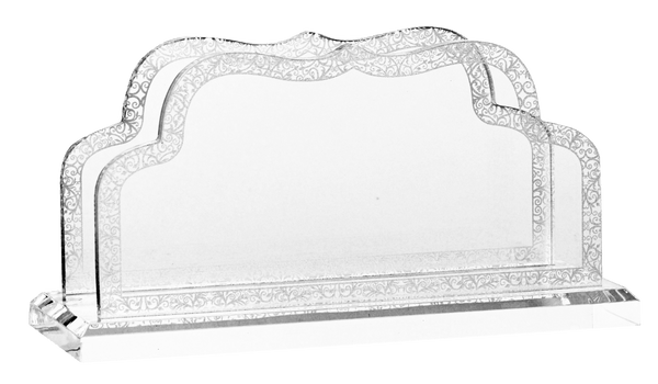 Acrylic Napkin Holder - Carved Royal Design-0