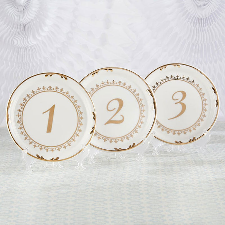 Tea Time Vintage Plate Table Numbers (1-6)-0