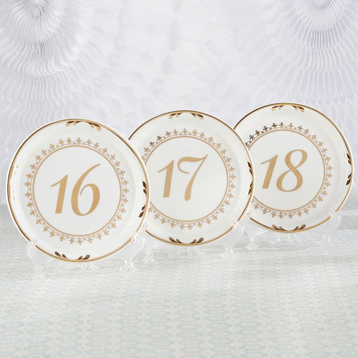 Tea Time Vintage Plate Table Numbers (1-6)-2