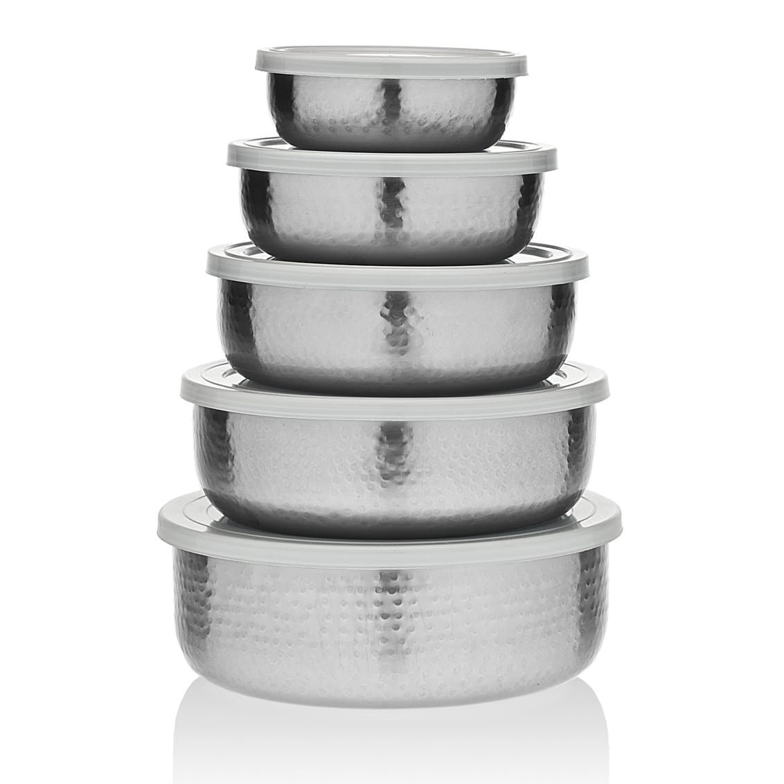 Ahuva Judaica Steel Bowls And Lids